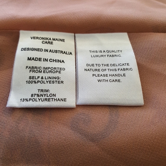 VERONIKA MAINE Pleated Maxi Skirt with Paisley Print Size 14 - Picture 6 of 6